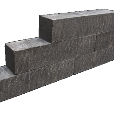 Blockstone small black 12x12x60cm laag a 16st