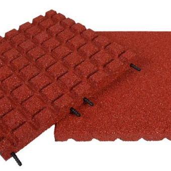 Aslon rubber tegel 50x50x4,5cm rood