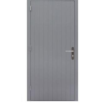 Hardhouten enkele dichte deur Prestige, linksdraaiend 109x221cm grijs gegrond