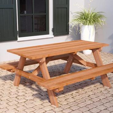 Picknicktafel Comfort 180x160x75cm hardhout