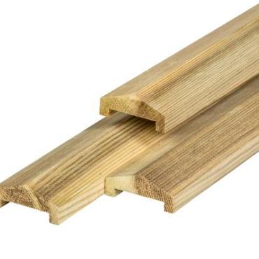 Afdeklat solide piramide 180cm (3-planks) geschaafd