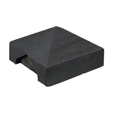 Beton afdekpet pyramide 14x14x5cm eindmodel antraciet gecoat