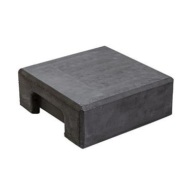 Beton afdekpet antraciet vlakke kop 14x14x5cm zonder uitsparing