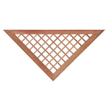 V-trellis inzetstuk 80x160cm hardhout voor rechtscherm