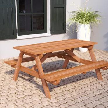 Picknicktafel Economy 160x150x75cm hardhout