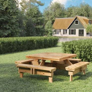 Picknicktafel Vierkant 230x230x70cm vuren