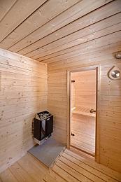 Oval sauna (vuren hout) 240x400x245cm