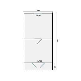 Pod camping / office double (dubbele ruimte) 480x240x230cm