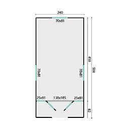 Zigeunerwagen 500cm incl. Veranda Kathy met vooringang excl. Onderstel