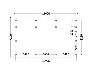 Kapschuur de Hofstee XXL 1145x720x500cm (bxdxh)