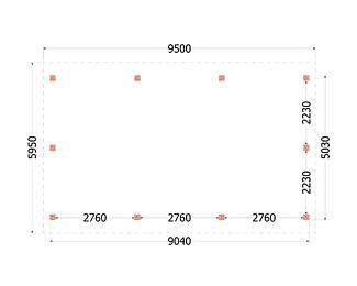 Kapschuur de Hofstee XXL 950x595x460cm (bxdxh)