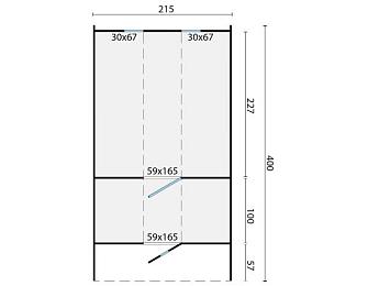 Saunabarrel Thermo wood Ï220cm 400cm lang