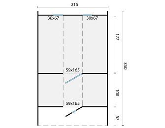 Saunabarrel Thermo wood Ï220cm 350cm lang