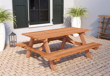 Picknicktafel Comfort 180x160x75cm hardhout