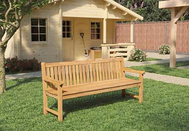 Parkbank Norwich 180x51x91cm teak