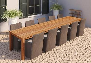 Tuintafel Solide Rustiek 400x100x78cm teak