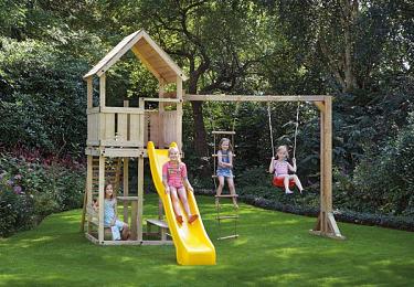 Speeltoren Robin met picknickset en zware trap 135x135x324cm