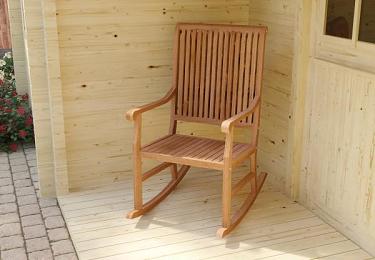 Schommelstoel 117x89x93 teak