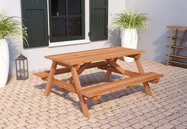 Picknicktafel Economy 160x150x75cm hardhout