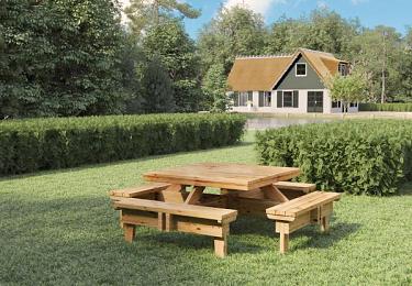 Picknicktafel Vierkant 230x230x70cm vuren