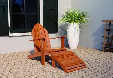 Voetenbank Relax 57x55x31cm hardhout