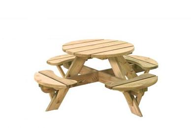 Kinderpicknicktafel rond Jimmy doorsnede blad 63cm