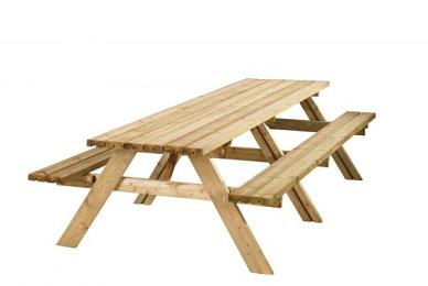 Picknicktafel Lange Jan 4,2cm dik bladmaat 300x70cm