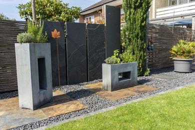 Muurelement black slate 250x50x4-6,5cm