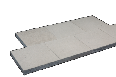 Tuintegel 40x40x5cm grijs mini facet 6,25st/m²