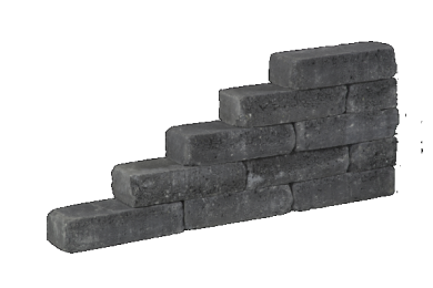 Pilestone line 40x15x10cm coal