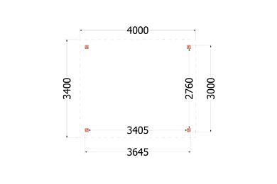 Kapschuur de Deel 400x340x300cm (bxdxh)