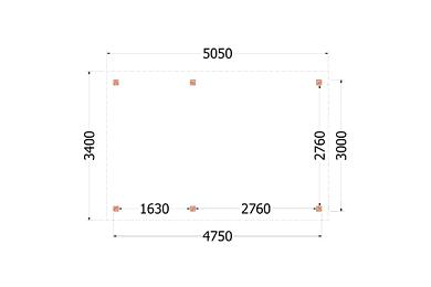 Kapschuur de Deel 505x340x300cm (bxdxh)