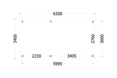 Kapschuur de Deel 630x340x300cm (bxdxh)