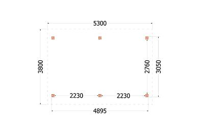 Kapschuur de Hoeve XL 530x380x345cm (bxdxh)