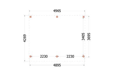 Kapschuur de Stee 500x425x335cm (bxdxh)