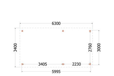 Kapschuur de Deel 630x340x300cm (bxdxh)