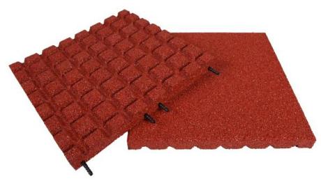 Aslon rubber tegel 50x50x4,5cm rood