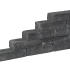 Pilestone line 40x15x10cm coal