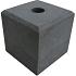 Betonpoer antraciet glad TH-07 22x22x20cm met doorlopend gat 4cm