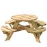 Kinderpicknicktafel rond Jimmy doorsnede blad 63cm