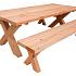 Tuinset Xavi Excellent 2 x bank en 1 x tafel onbehandeld