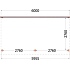 Aanbouwveranda Ancona 600x330x260cm (bxdxh)