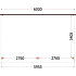 Aanbouwveranda Ancona 600x390x260cm (bxdxh)