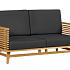 Loungeset Riverside 2-zits bank 150x80x83cm teak met antraciet kussen