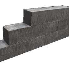 Blockstone small black 12x12x60cm laag a 16st