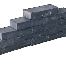 Slimwall black beauty rockface 40x16x8cm