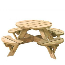 Kinderpicknicktafel rond Jimmy doorsnede blad 63cm