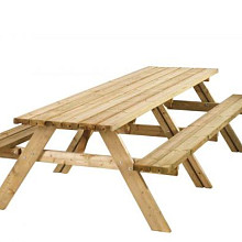 Picknicktafel Lange Jan 4,2cm dik bladmaat 300x70cm