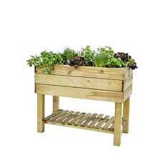 Minigarden robuust grenen 80x100x50cm (hxbxd) groen geïmpregneerd