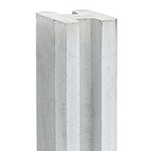 Beton eindpaal Eems E-sleufpaal 10x10x270cm wit/grijs met vlakke kop voor 1 plaat